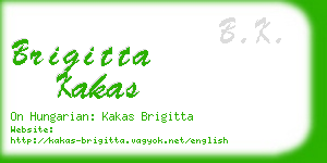 brigitta kakas business card